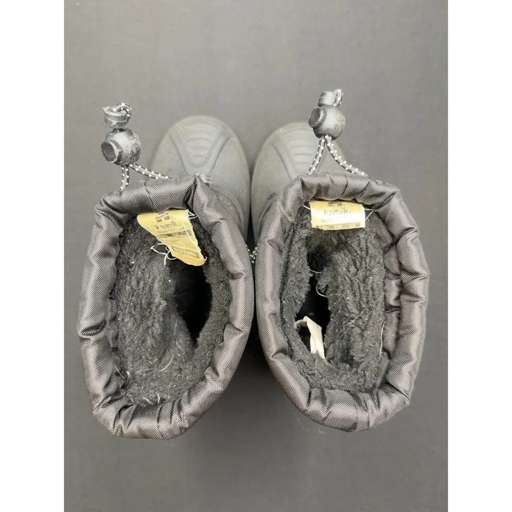 Kamik Northpole Kids Winter Snow Boots Size 9 Black NK8964